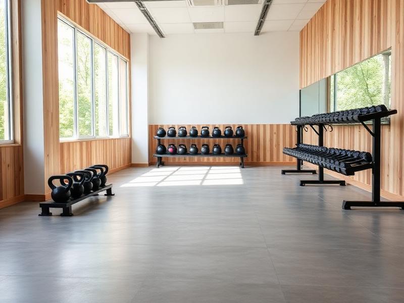 Coast & Cedar Fitness demo concept — cedar-clad training floor