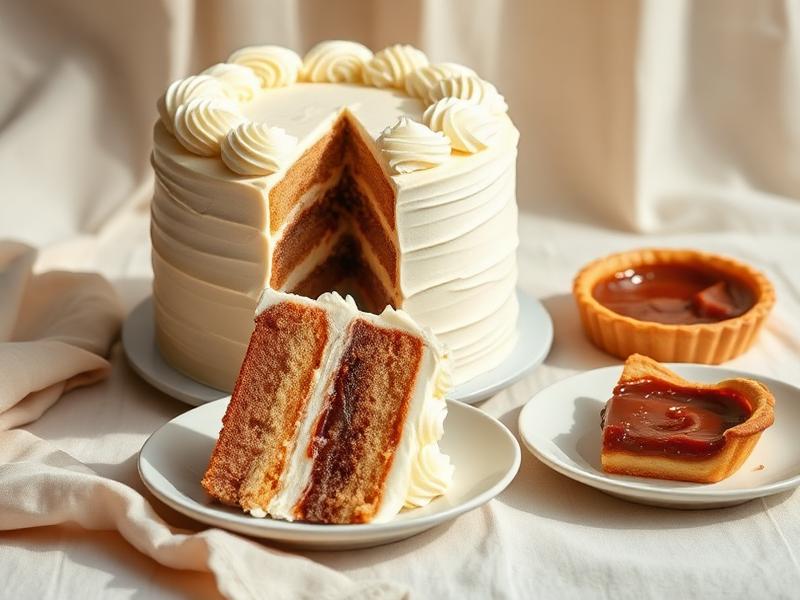 Buttercream celebration cake with a cut slice on a plate